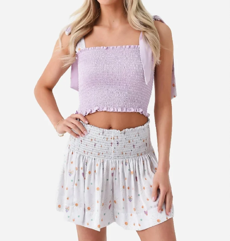 Trendy Women's Wear Collection Cece Top In Louisiana Lilac