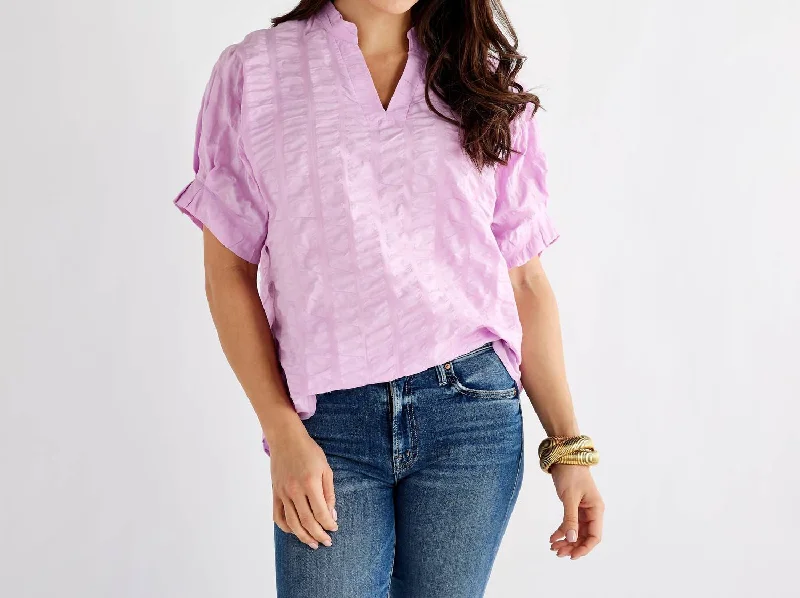 Daring Fashion Promotions Caroline Top In Lilac