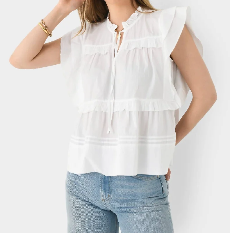 Unleash Your Fashion Gaya Top In Optic White