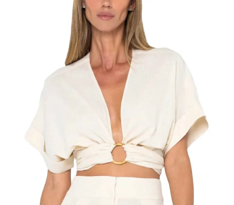 Timeless Elegance Redefined Clara Top In Vanilla