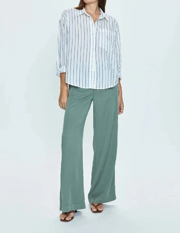 Daily Deals Myla Portofino Stripe Shirt In Ivory