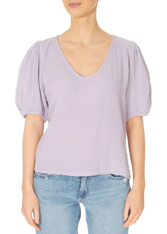 New Arrivals Louisa Top In Lilac