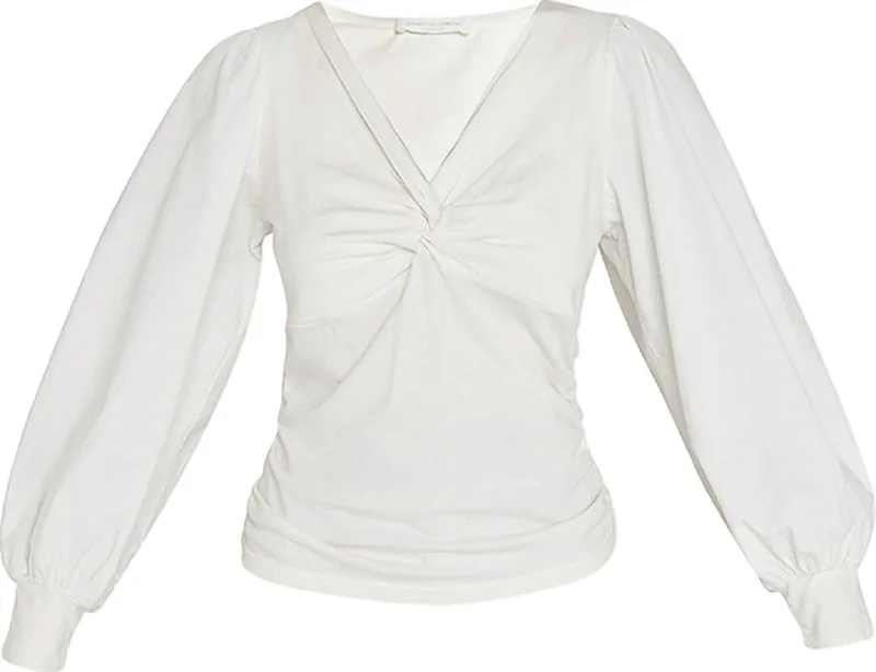 End Of Season Sale Hanna Twist Front Top In White