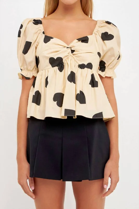 Shop Sale Items My Heart Is Set On You Top In Beige