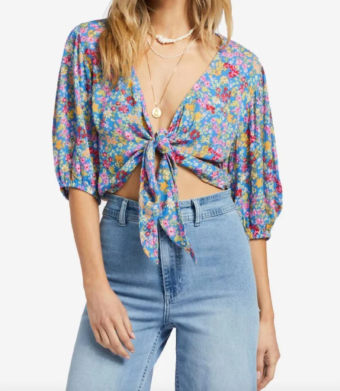 Mega Sale As You Wish Tie Front Top In Seaside