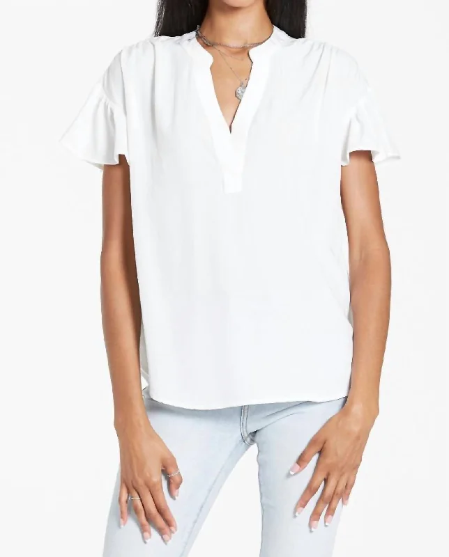 Special Offers, Don't Miss Blake Flutter Sleeve Top In White