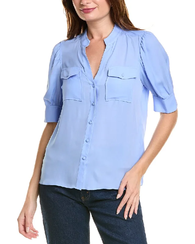 Casual Fashion Elie Tahari Utility Silk Shirt