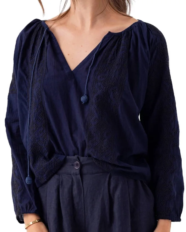 Timeless Elegance Sale Trista Top In Blue