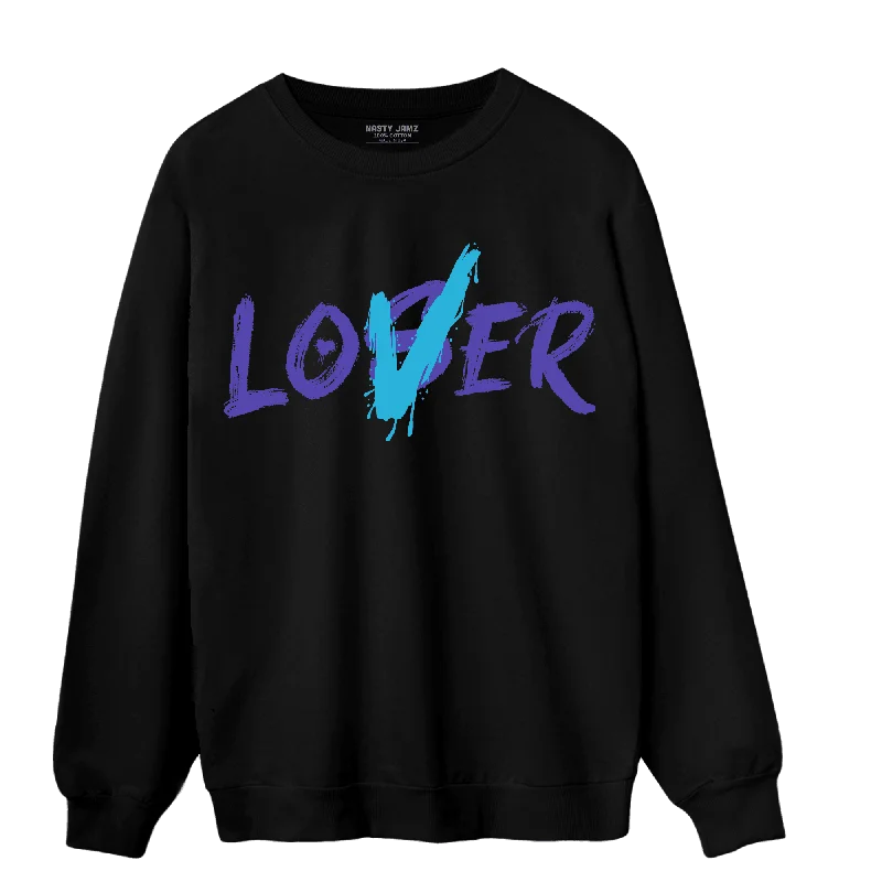 Urban-Inspired Unisex Fashion Trends Unleash Your Trendy Side NastyJamz Aqua 6s Sweatshirt Match Loser Lover