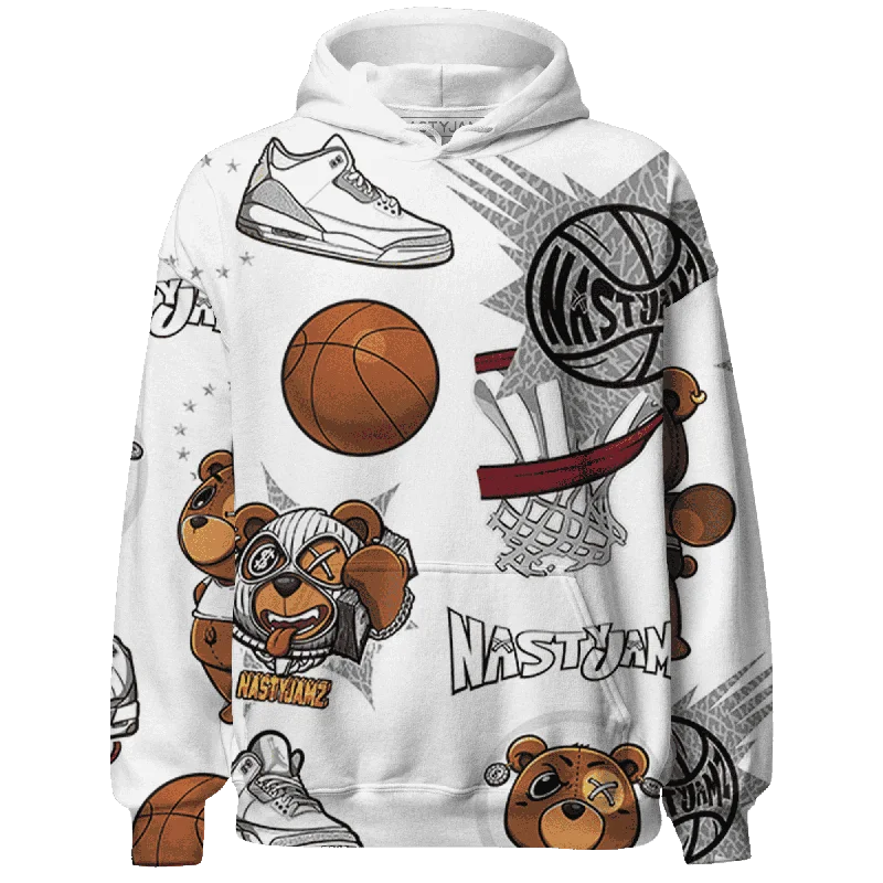 Functional And Stylish Unisex Outerwear Fashion Forward NastyJamz Craft Ivory 3s Hoodie Match BER Icon Wallpapers All-Over Print