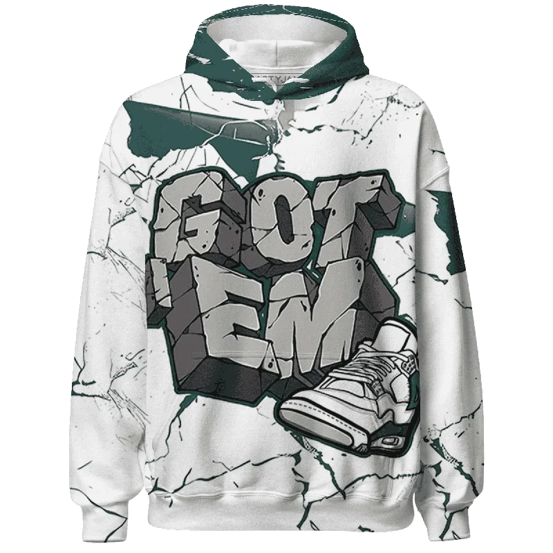 Modern Unisex Streetwear Outfits New In This Season NastyJamz Oxidized Green 4s Hoodie Match Got Em All-Over Print