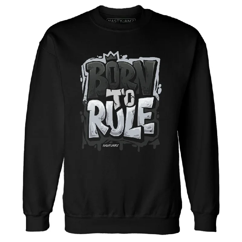 Effortless And Modern Unisex Dressing Urban Fashion Black Cement 3s NastyJamz Sweatshirt Match Born To Rule