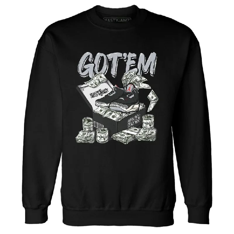 Sustainable And Ethical Unisex Clothing Quick Grab Deals Black Cement 3s NastyJamz Sweatshirt Match Dollar Sneaker Box