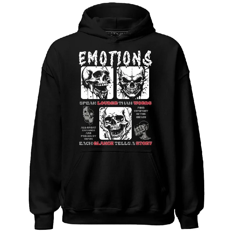 Oversized And Relaxed Unisex Fashion Chic & Cozy Collection Black Toe 14s NastyJamz Hoodie Match Emotions Skull