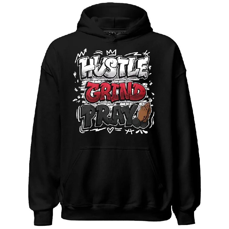 Stylish Unisex Outfit Ideas End-Of-Season Clearance Black Toe 14s NastyJamz Hoodie Match Hustle Grind Pray