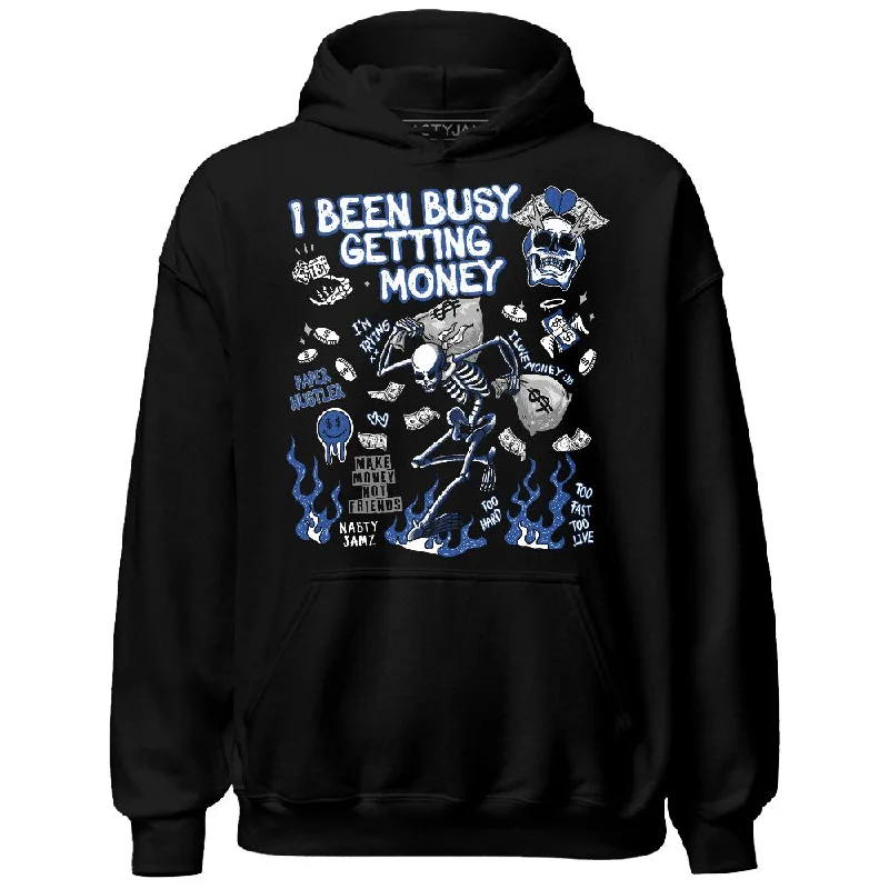 Fashion-Forward Gender-Neutral Outerwear Premium Style Offers Blueberry 12s NastyJamz Hoodie Match Busy Getting Money Skull