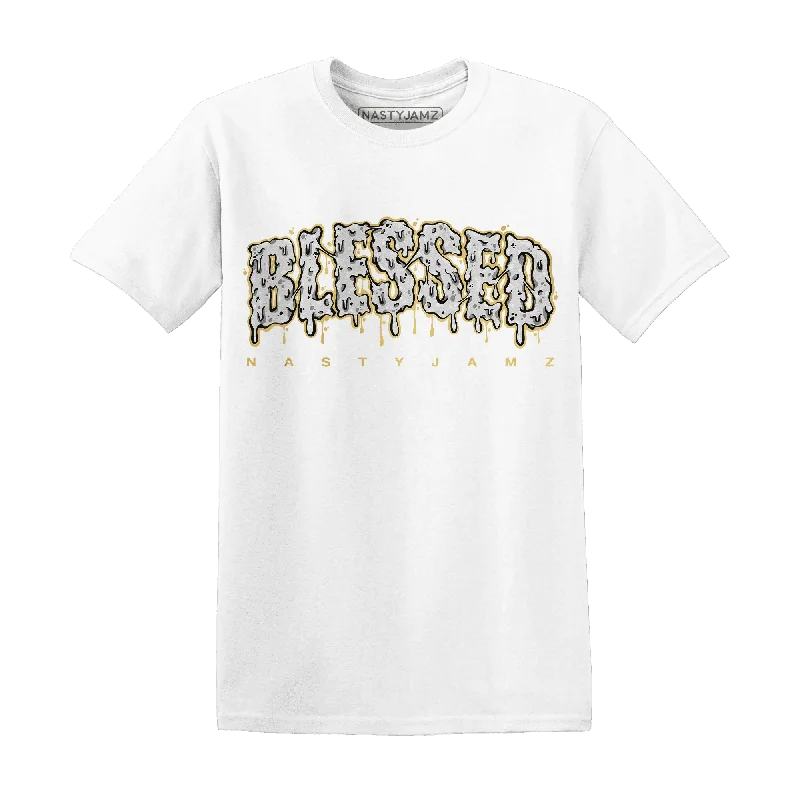 Chic And Contemporary Unisex Clothing Choices Flash Sales NastyJamz Paris Cement Olympics 6s T-Shirt Match  Blessed Text