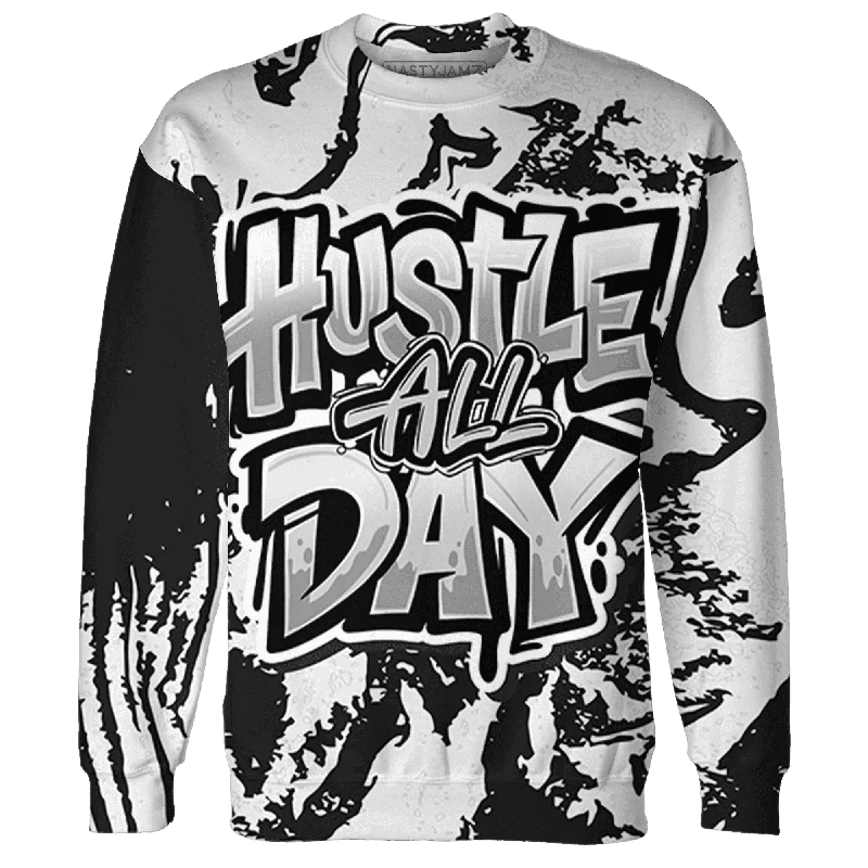 Unisex Casual Fashion Trends Weekend Exclusive NastyJamz White Thunder 4s Sweatshirt Match Hustle All Day All-Over Print